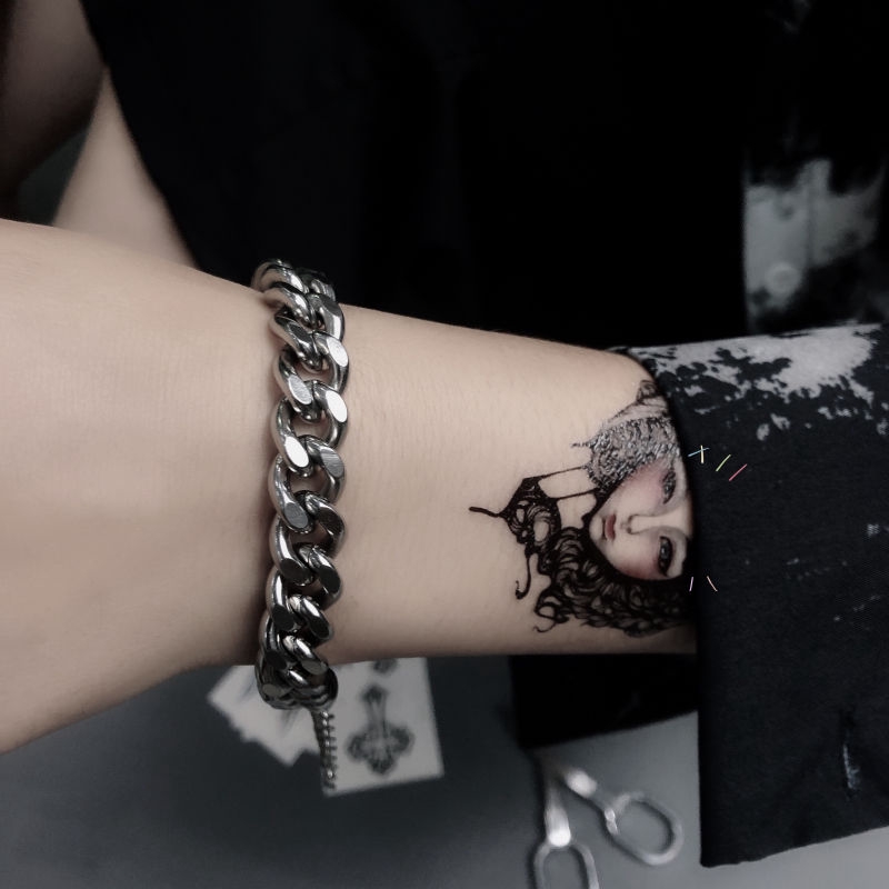 Vòng tay dây xích phong cách Hàn Quốc cổ điển cá tính cho nam