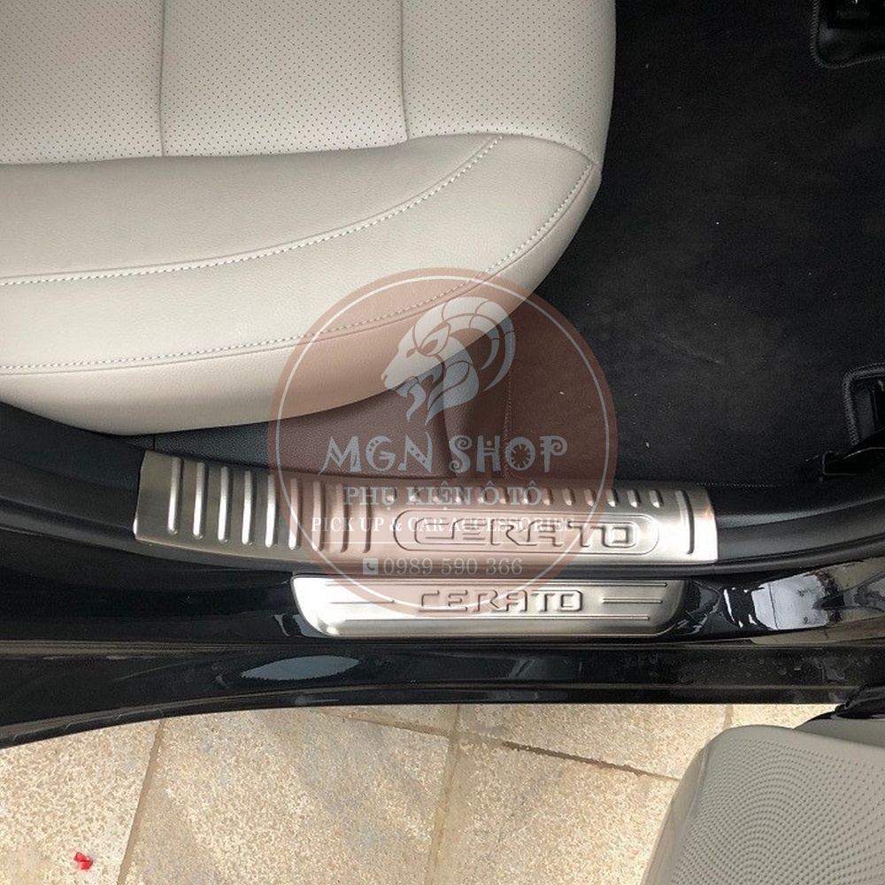 [Ốp bậc bước chân] [Kia Cerato 2019 - 2022] [bên trong - bên ngoài] inox