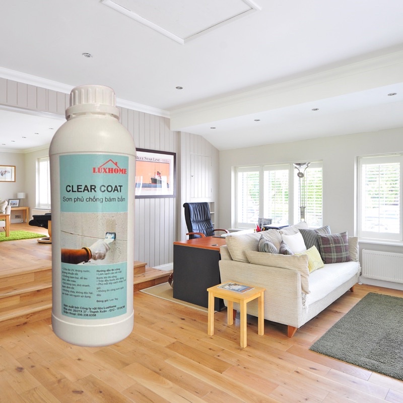 Sơn chống thấm, phủ bóng, chống bám bẩn, tia uv ClearCoat Lotacom Nhà Xinh
