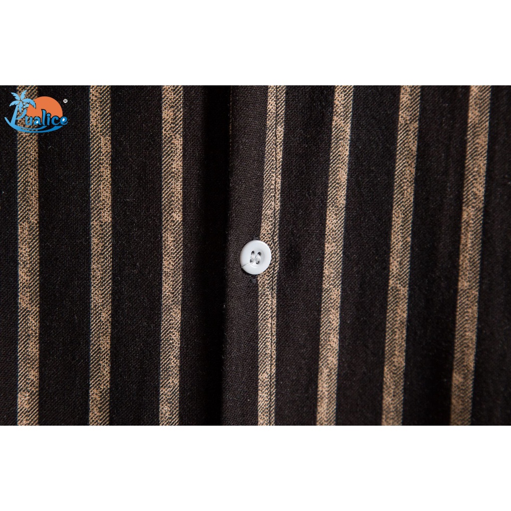 Áo sơ mi tay ngắn họa tiết kẻ sọc thời trang cho nam 2021