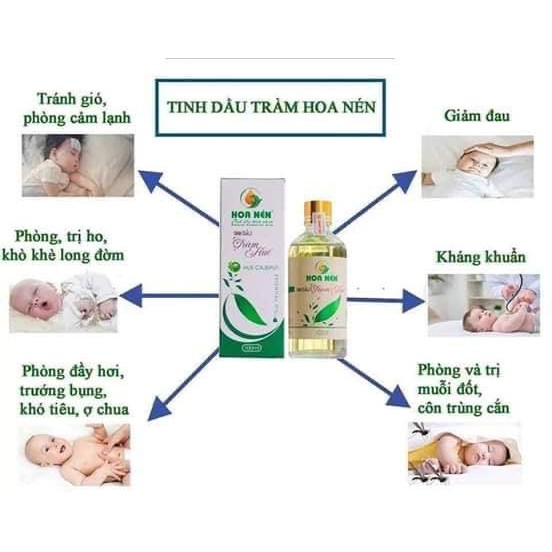 Tinh dầu tràm cao cấp Hoa Nén loại 50ml và tinh dầu tràm ngâm củ nén 50ml