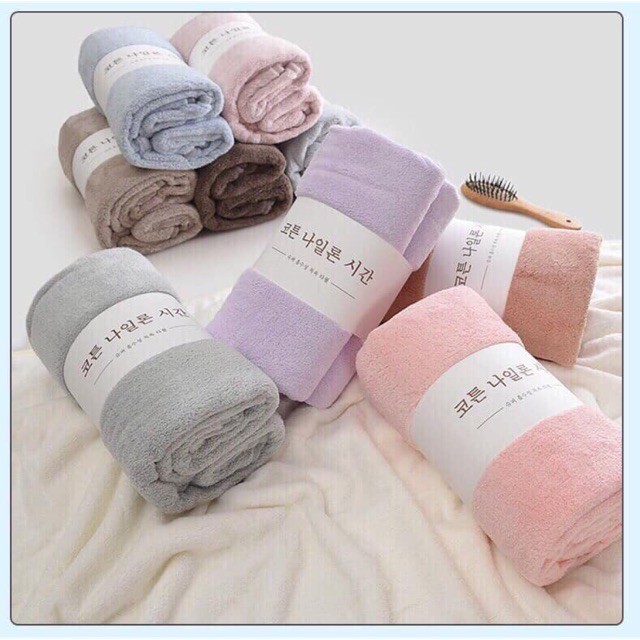 Khăn Tắm xuất Hàn cao cấp chất liệu siêu mềm mịn KT 140*70cm