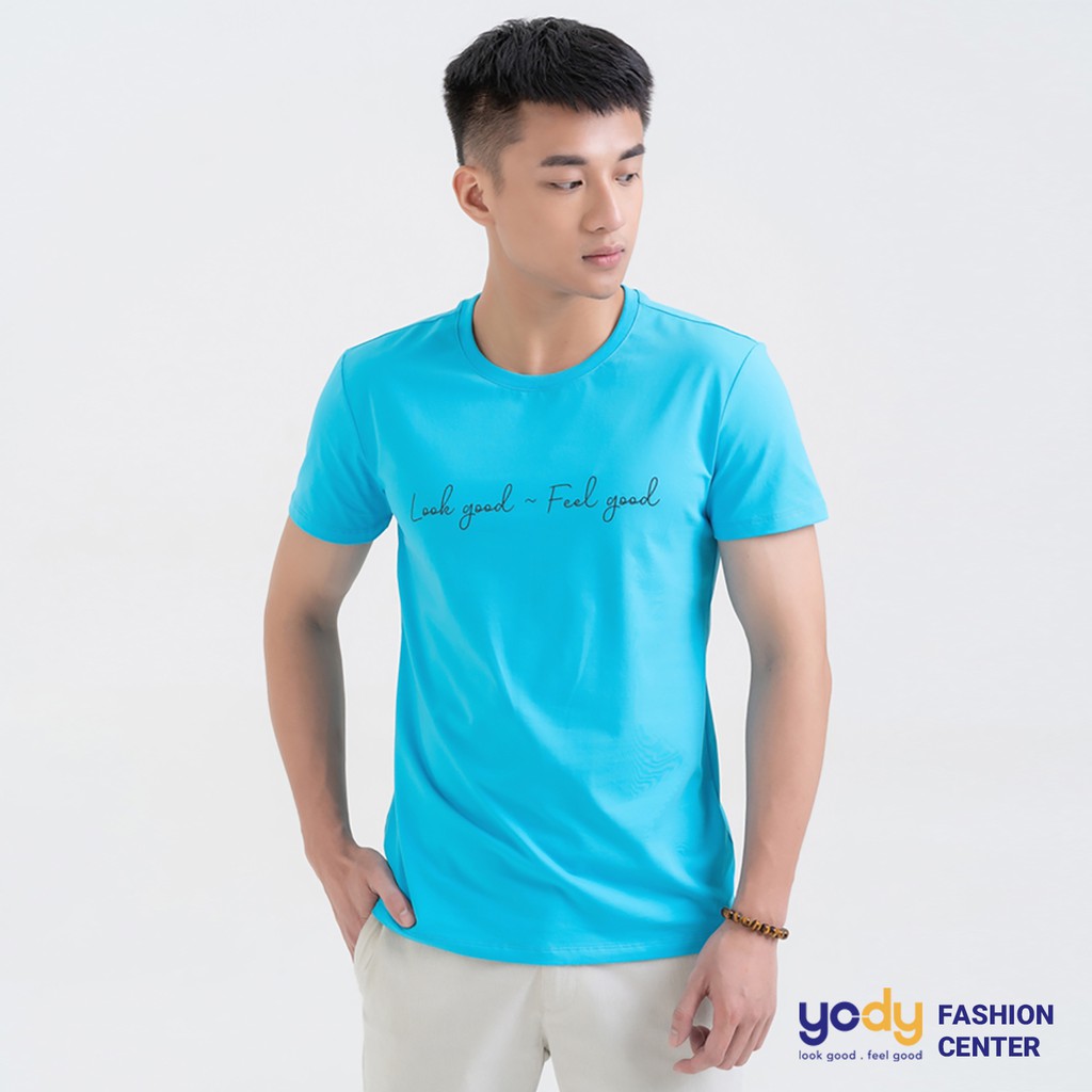 Áo thun nam YODY vải cotton cao cấp áo phông cổ tròn tay ngắn yody fashion PPM3461