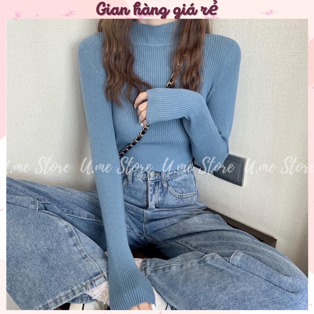 Áo len tăm body cao cổ 3cm dày dặn giữ nhiệt Áo len cổ cao nhiều màu cao cấp cho nữ | BigBuy360 - bigbuy360.vn