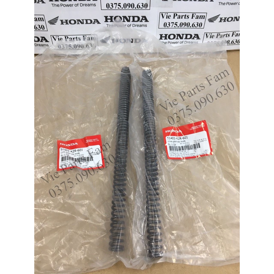 Cặp lò xo phuộc, giảm xóc trước AB 125/ Air Blade 125 2013-2019, hàng chính hãng Honda mới 100%