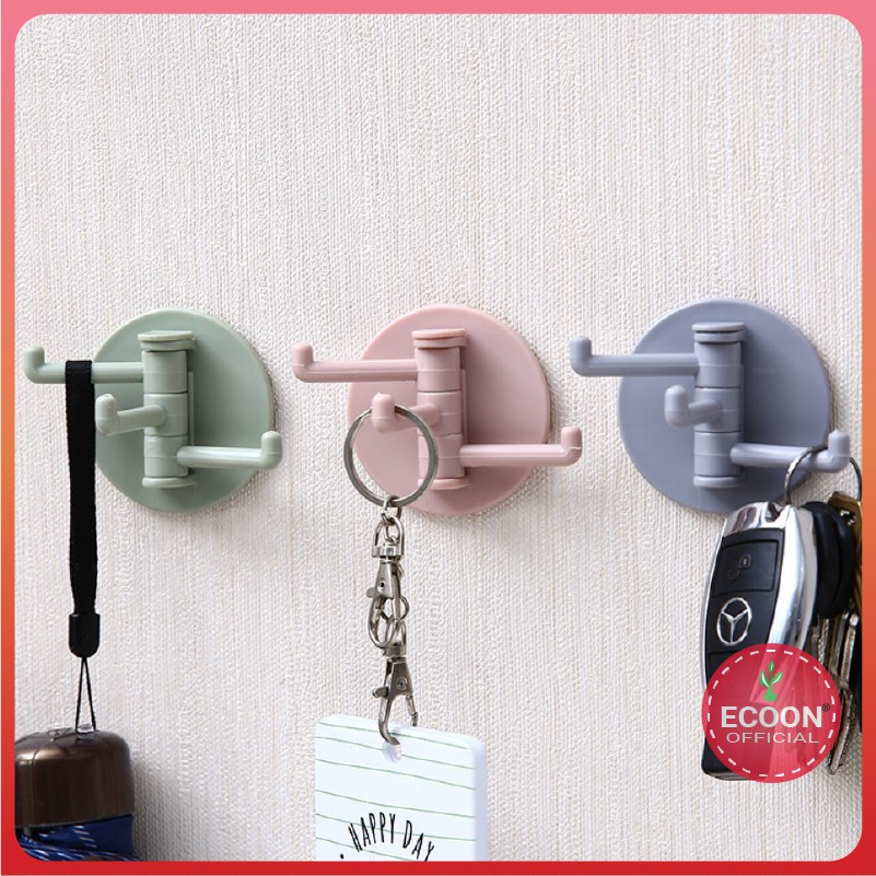 Móc treo đồ 3 nhánh dán tường tiện dụng
