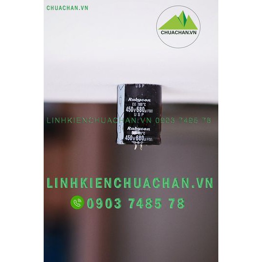 TỤ 680UF 450V RUBYCON CHÂN CỨNG