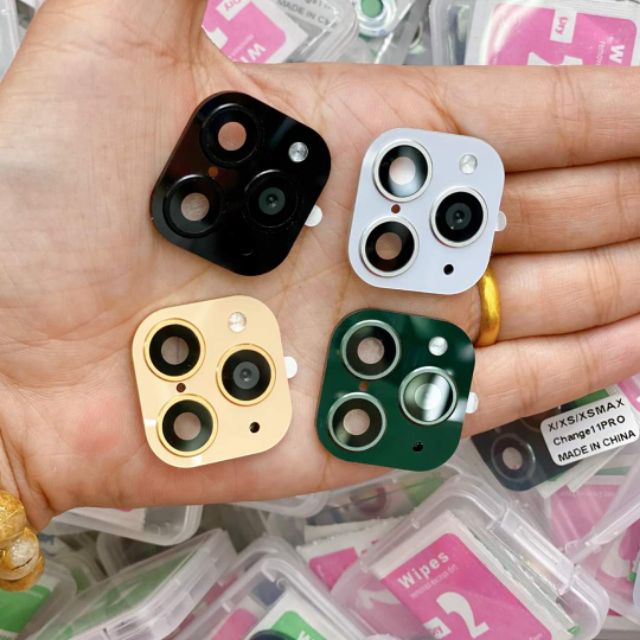 Miếng dán độ Camera giả iPhone 11 Pro Max cho iPhone X, XS, XS Max siêu đẹp mắt camera giống như thật