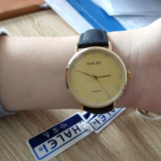 Đồng hồ nữ Halei 542 dây da cao cấp