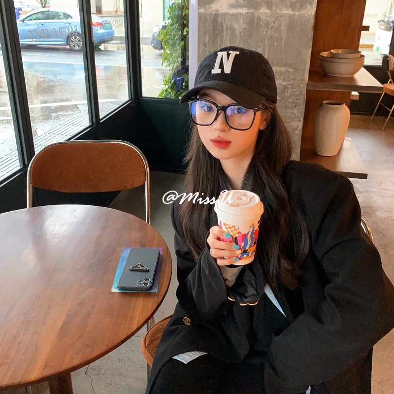 Mũ Lưỡi Trai Mềm Mại Họa Tiết Chữ N Phong Cách Hàn Quốc