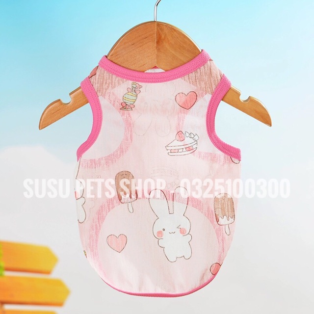 Áo balo lưới mát cho chó mèo