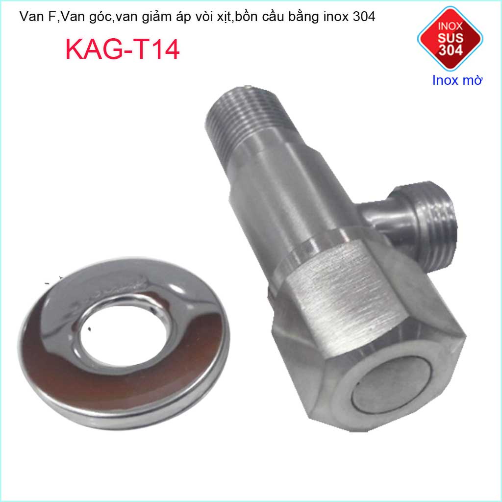 Van giảm áp lực nước Inox304 KAG-T14, van khống chế SUS304 vặn 90 độ ( van vặn ren 1/2) dùng giảm áp nước mạnh