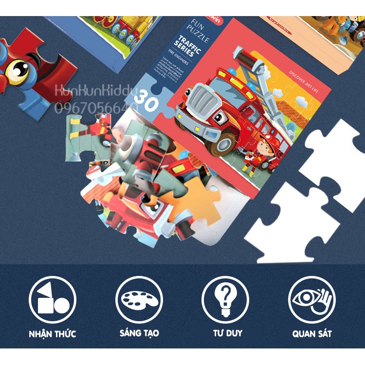 [4 CẤP ĐỘ] BỘ XẾP HÌNH THĂNG CẤP - CHỦ ĐỀ VẬN TẢI