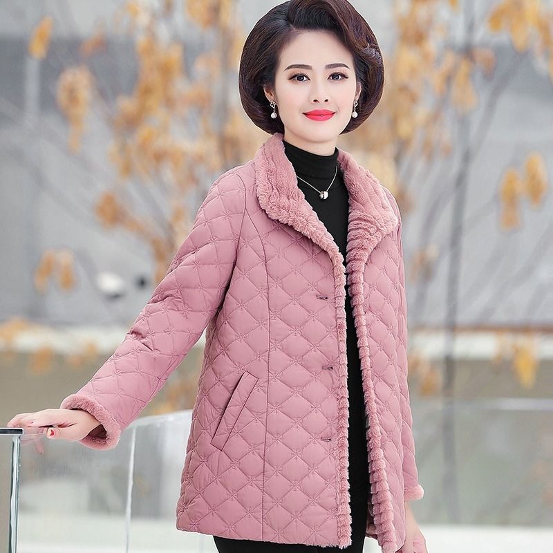 Áo Khoác Phao Cotton Thời Trang Mùa Đông 2020 Cho Phụ Nữ Trung Niên