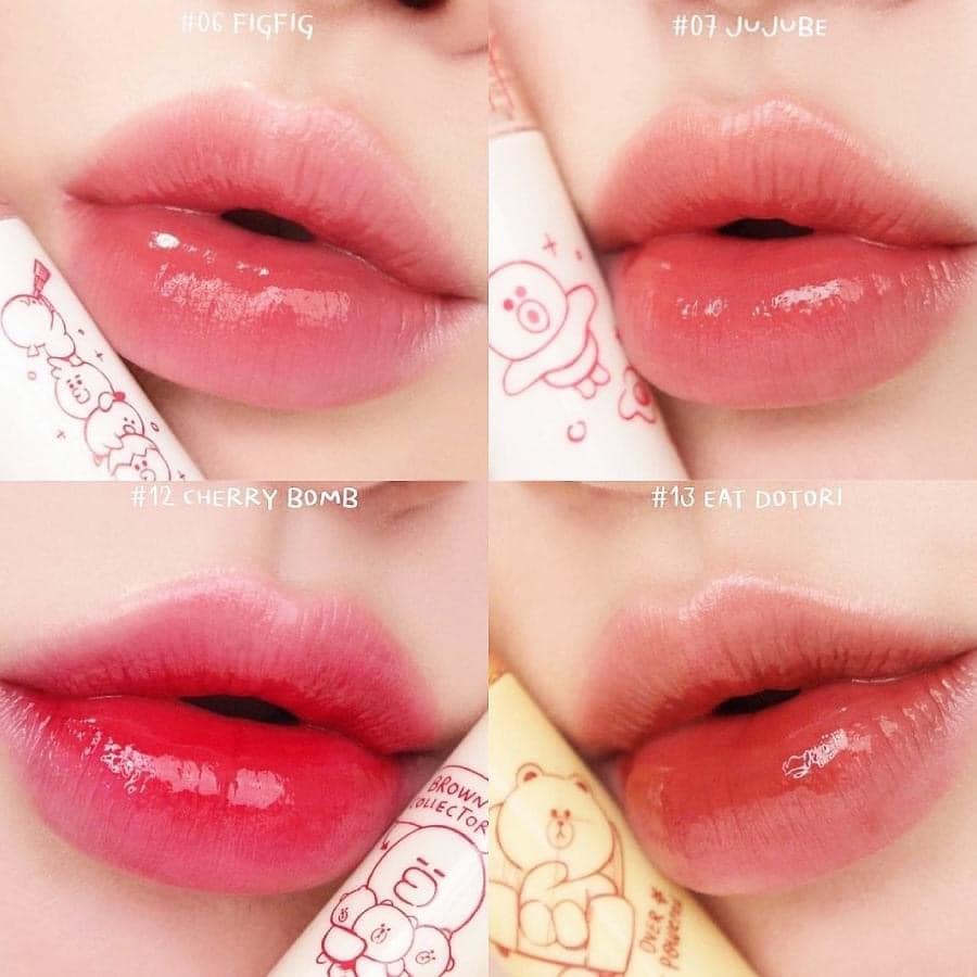 Son Tint Bóng, Siêu Lì, Căng Mọng Môi Hàn Quốc Romand Juicy Lasting Tint 5.5g (12 đỏ cherry, 13 nâu gạch)