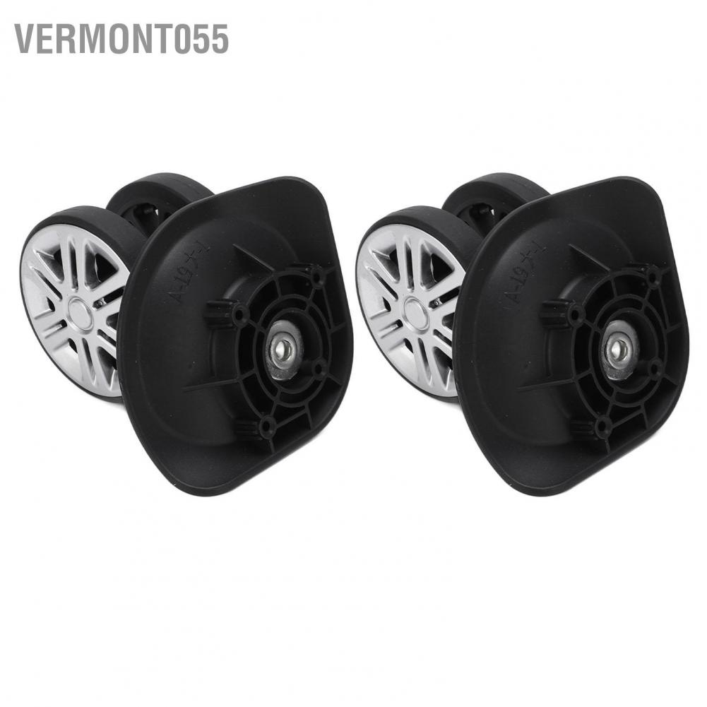Hàng Hot 1 cặp Bánh xe xoay hành lý Bánh xe thay thế A19 Hàng đôi câm Hàng giao ngayVermont055