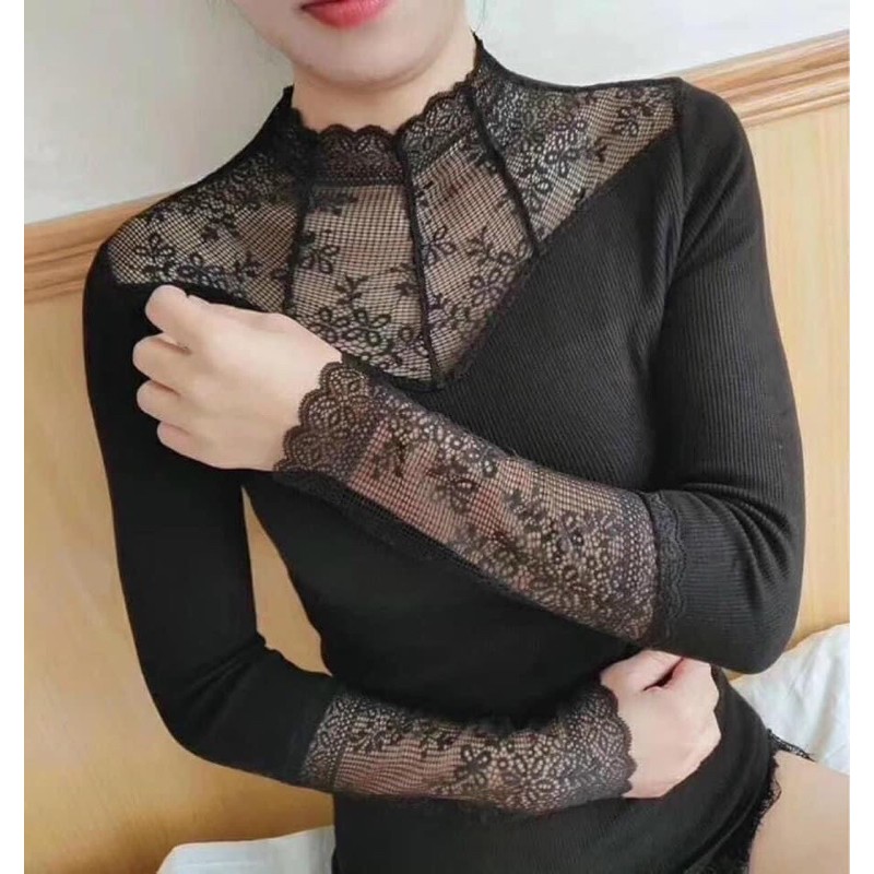 áo giữ nhiệt ren lót lông