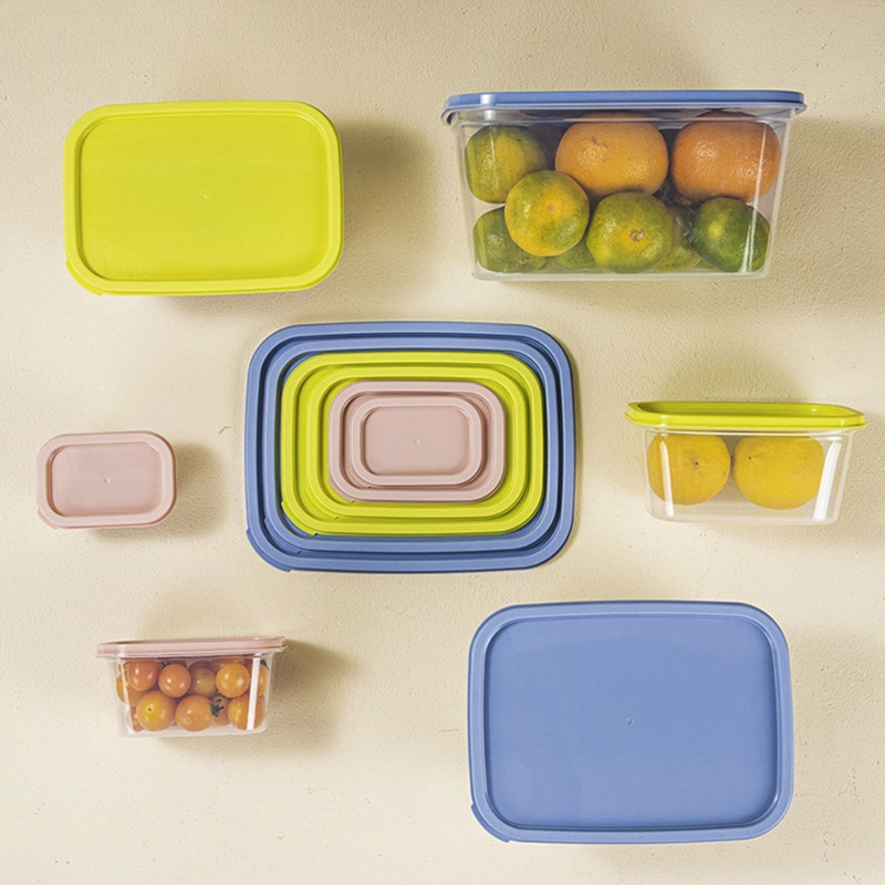 Set 6 Hộp Đựng Thực Phẩm Chống Ẩm Không BPA Có Nắp Đậy Cho Nhà Bếp