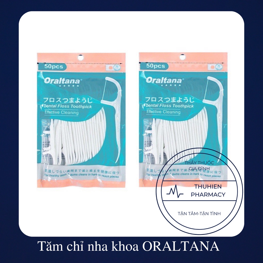 Tăm chỉ nha khoa 5 sao ORALTANA túi 50 chiếc