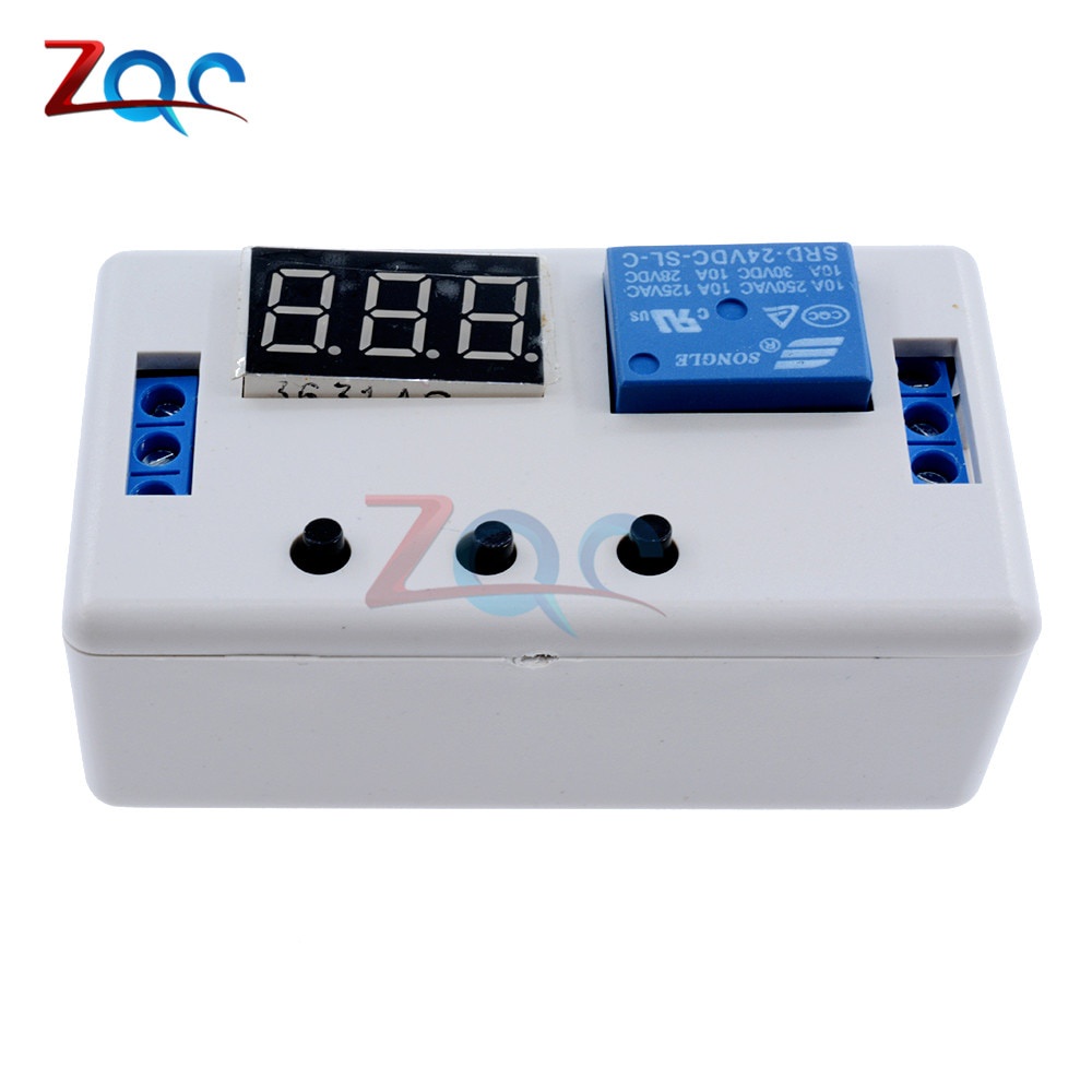 LED Digital Display Time Delay Relay Module DC 12V / 24V Timing Control Programmable Timer Switch Trigger Cycle Module with Case