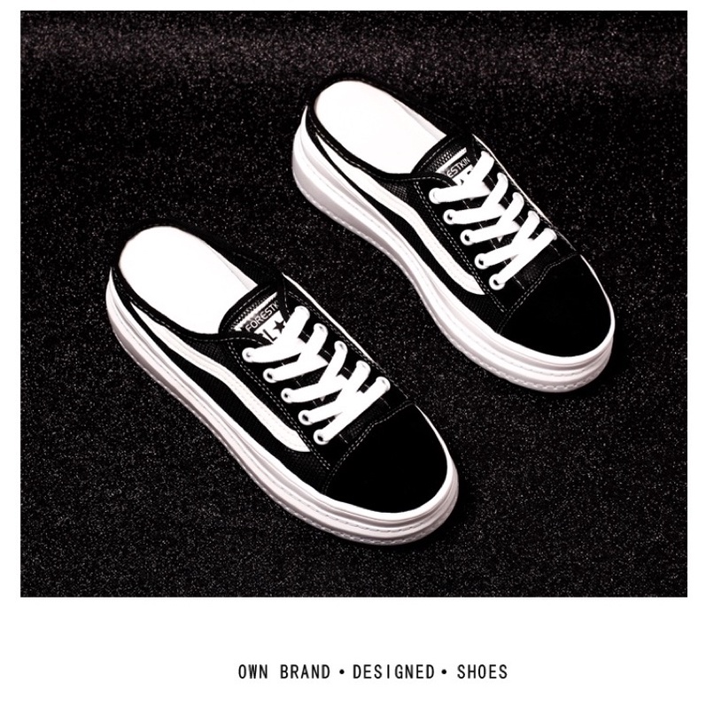 Giầy sục cao 6cm dáng thể thao buộc dây cá tính