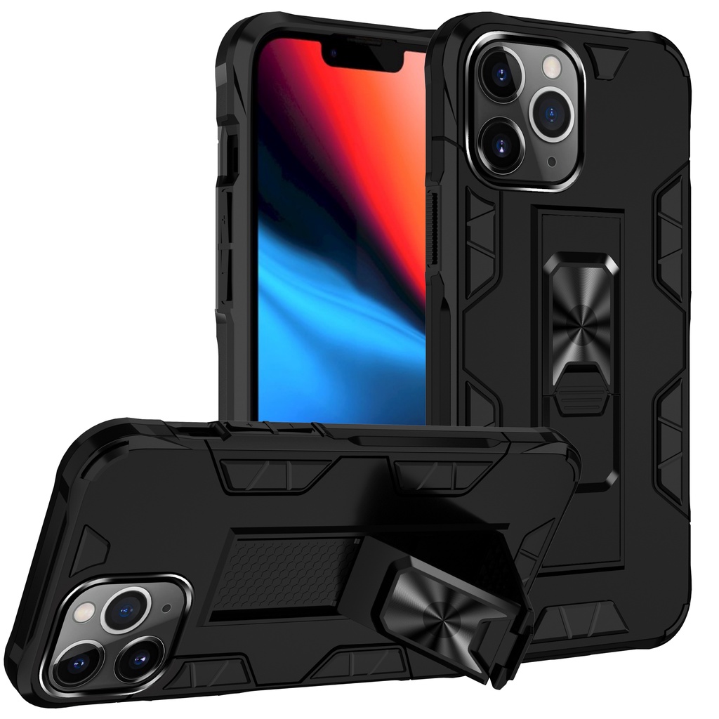 Ốp Điện Thoại PC Cứng + TPU Chống Rơi Vỡ Kèm Giá Đỡ Nhẫn Từ Tính Cho iphone 13 Mini Pro Max