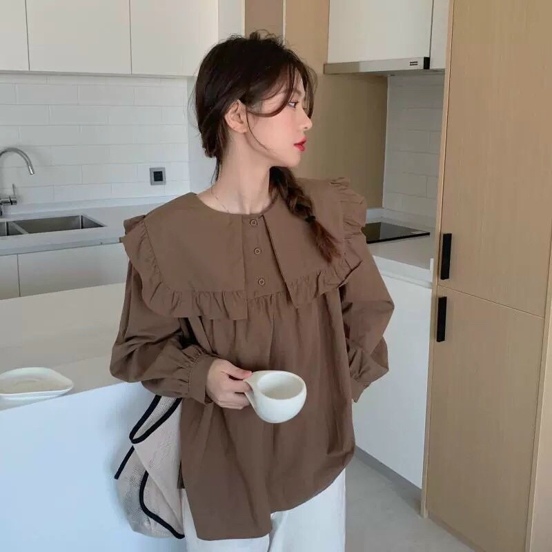 ÁO BABYDOLL CỔ BÈO FORM RỘNG