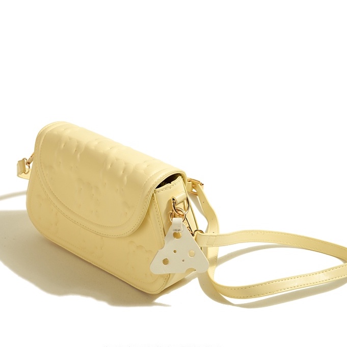 🌸Hàng Order🌸 Túi Xách Muzi&kai Chính Hãng Da Vân Nổi Móc Trang Trí Dây Đeo Kèm Quai Sách Sang Chảnh Nữ Tính 🌸 Quảng Châu