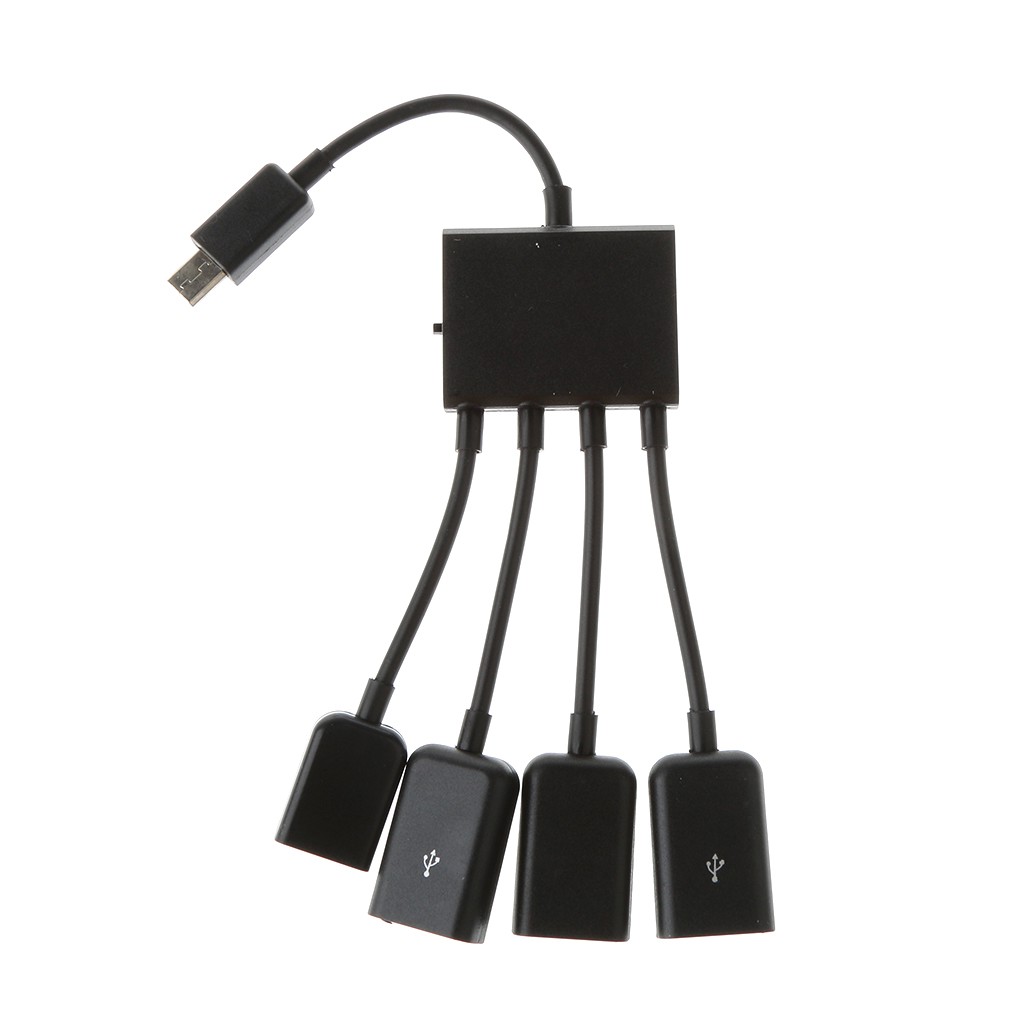 Cáp chuyển đổi OTG 4 trong 1 cổng Micro USB đầu đực sang cổng USB 2.0 đầu cái