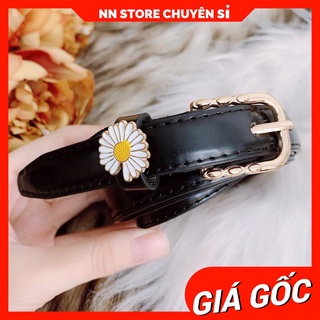 Dây nịt da nữ logo hoa cúc dễ thương 🛑 Thắt lưng nữ
