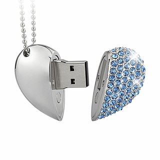 Ổ USB flash tốc độ cao hình trái tim đính đá đẹp mắt