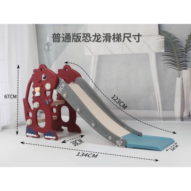 Cầu trượt cho bé, cầu tuột trẻ em khủng long kèm phụ kiện bảo hành 12 tháng