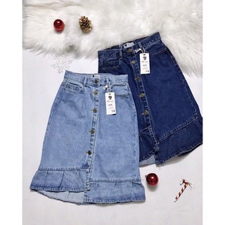Chân váy jeans đuôi cá