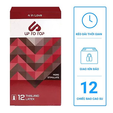 Bao sao su Up To Top size nhỏ 49mm kéo dài thời gian bi chấm gân chìm Tâm Thiện Chí