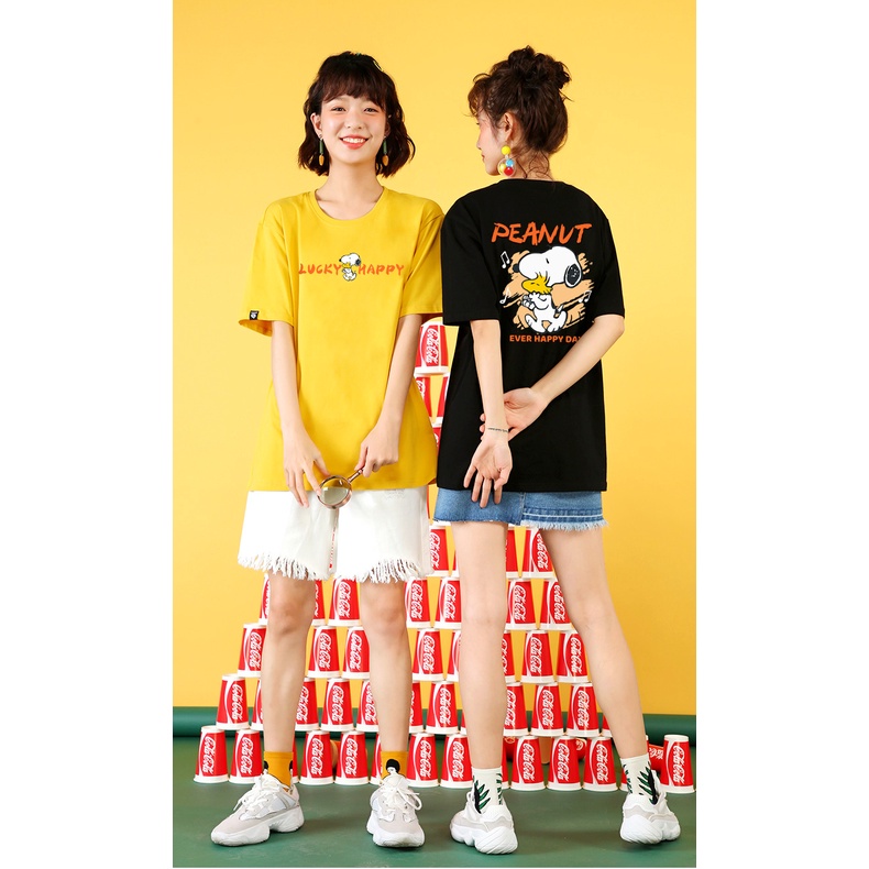 Áo thun Oversize Nam Nữ Peanuts Chó Ngâm Nga | BigBuy360 - bigbuy360.vn