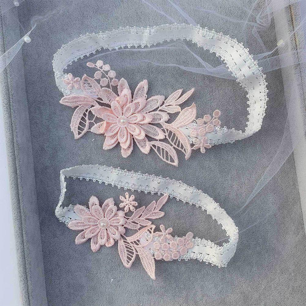 Bộ 2 Món Áo Ren Hoa + Quần Lót Quyến Rũ Cho Nữ Bộ Vòng Khuyên Đeo Chân Co Giãn Thêu Hoa Xinh Xắn