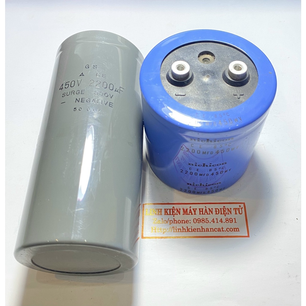 Tụ 2200UF 450VDC Tháo Máy