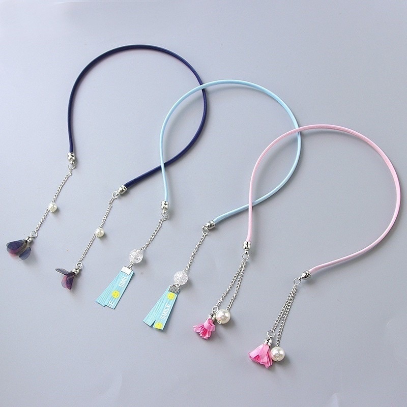 DANI băng đô cài tóc kèm bông tai CHỌN MÀU tua rua hàn quốc hoa tai bờm tóc