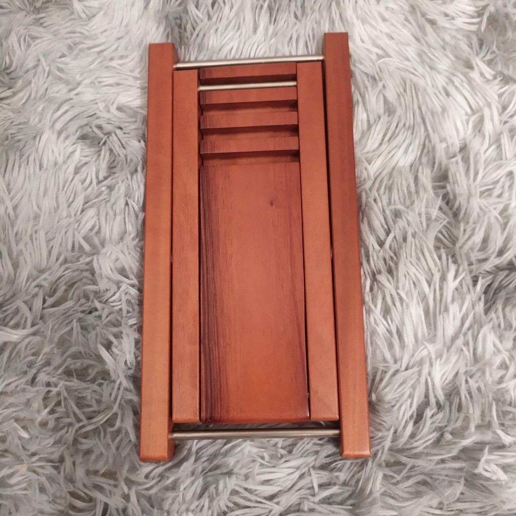 Giá kê chân chơi guitar bằng gỗ gụ nguyên khối bản to siêu đẹp