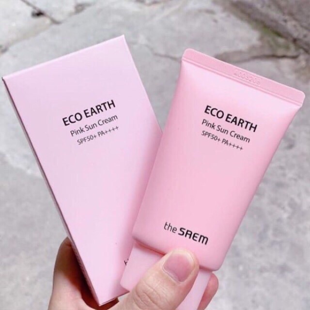 Kem Chống Nắng The Seam Eco Earth Power Pink Sun Cream SPF 50SPF