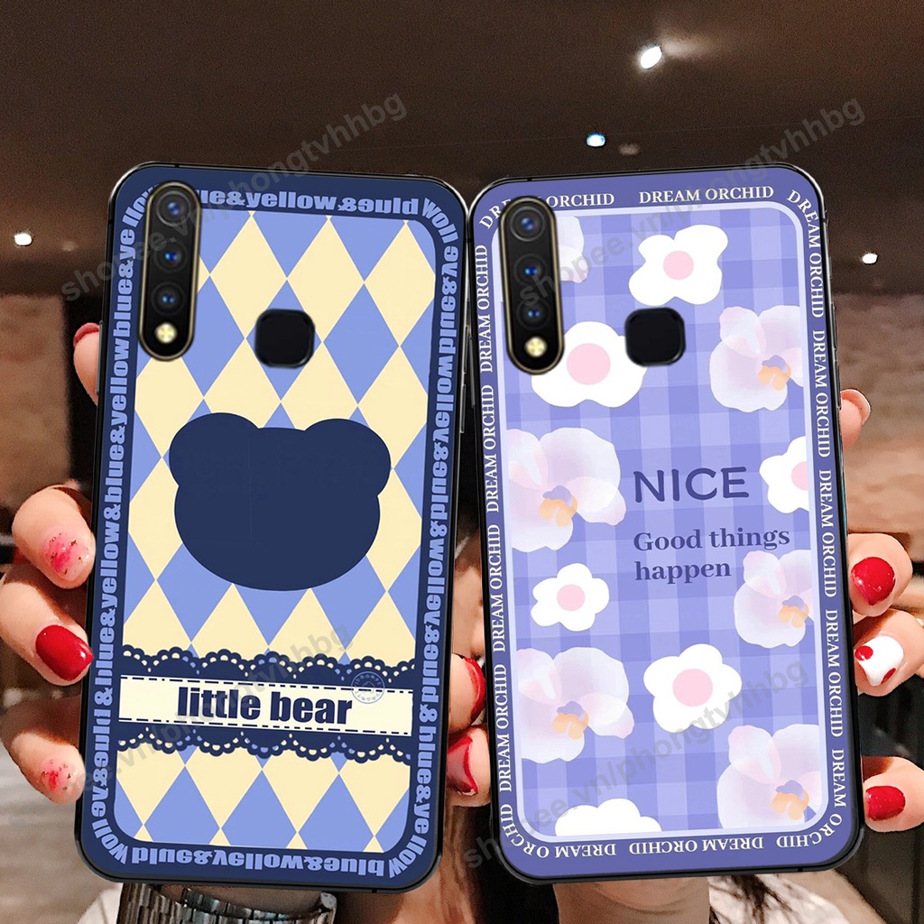 Ốp lưng Vivo U10 /  Y11 /Y12 / Y15 / Y17 / Y19 /U3 in mẫu trái tim gấu cute siêu đẹp cực bền