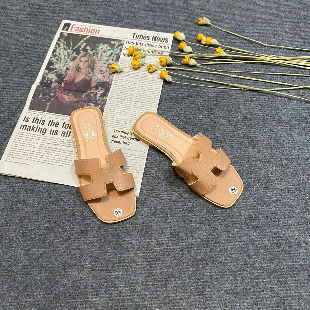 Dép quai ngang nữ chữ H da sần  đế lót về nhiều màu siêu đẹp cực êm chân size 35-39