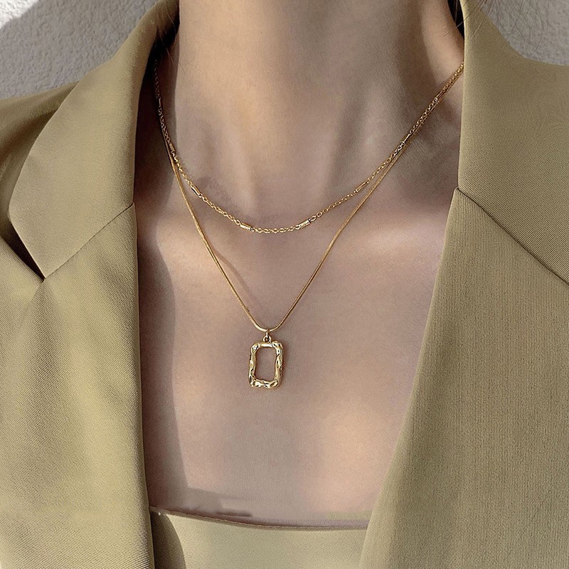 Dây chuyền hai lớp đơn giản sang trọng thời trang