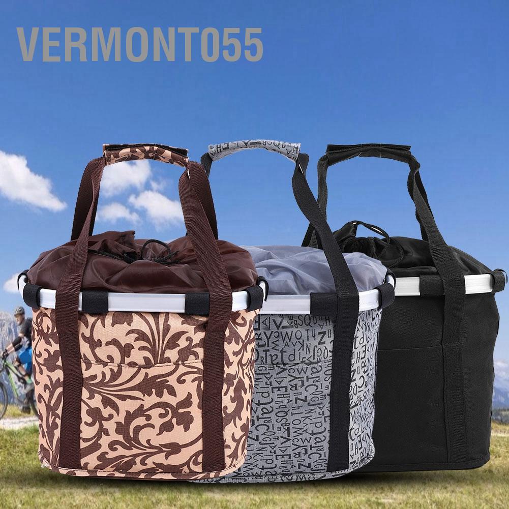 Có thể bán buôn Xe đạp Giỏ Xe đạp Khung phía trước Túi vận chuyển Thanh lưu trữ Túi đựng đồ Gấp Vermont055 Hàng giao ngay