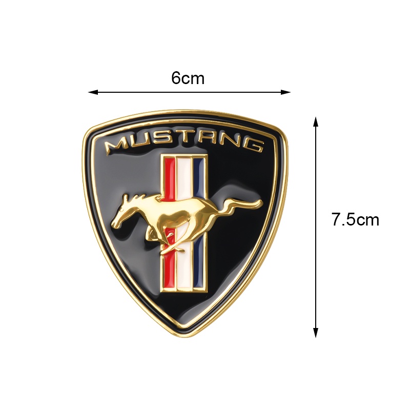 Miếng Dán Logo 3D Bằng Kim Loại Chrome Trang Trí Xe Hơi Ford Mustang Shelby GT fender