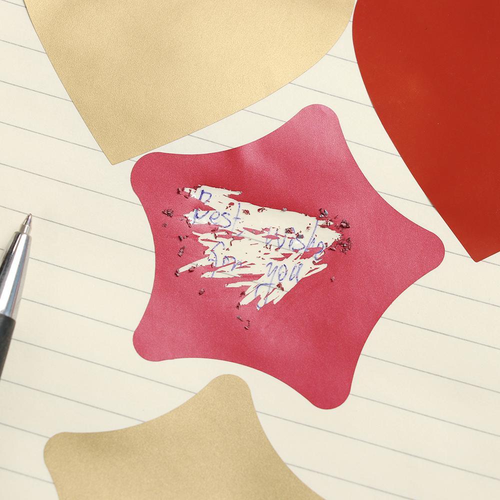 Bộ 50 Thẻ Dán Hình Trái Tim Ngôi Sao Năm Cánh Đa Năng