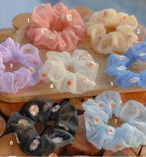 Scrunchies , buộc tóc vải , vòng tay , cột tóc