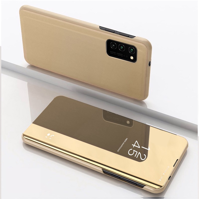 Ốp điện thoại nắp lật tráng gương thông minh tầm nhìn rõ cho Samsung Galaxy A51 A71 A81 A97 A21 A01 S20 Plus S20 Ultra