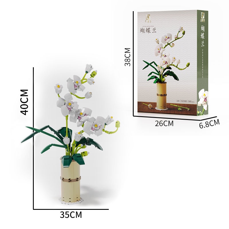 Đồ chơi lắp ráp mô hình chậu hoa Phong Lan Hồ Điệp-92000