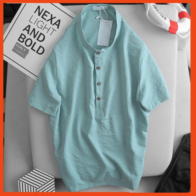 FREESHIP Bộ Đồ nam [ Áo Đũi ]  cộc tay cổ tàu, chất đũi Thái, mặc lên thoáng mát, lịch lãm BD4 | BigBuy360 - bigbuy360.vn